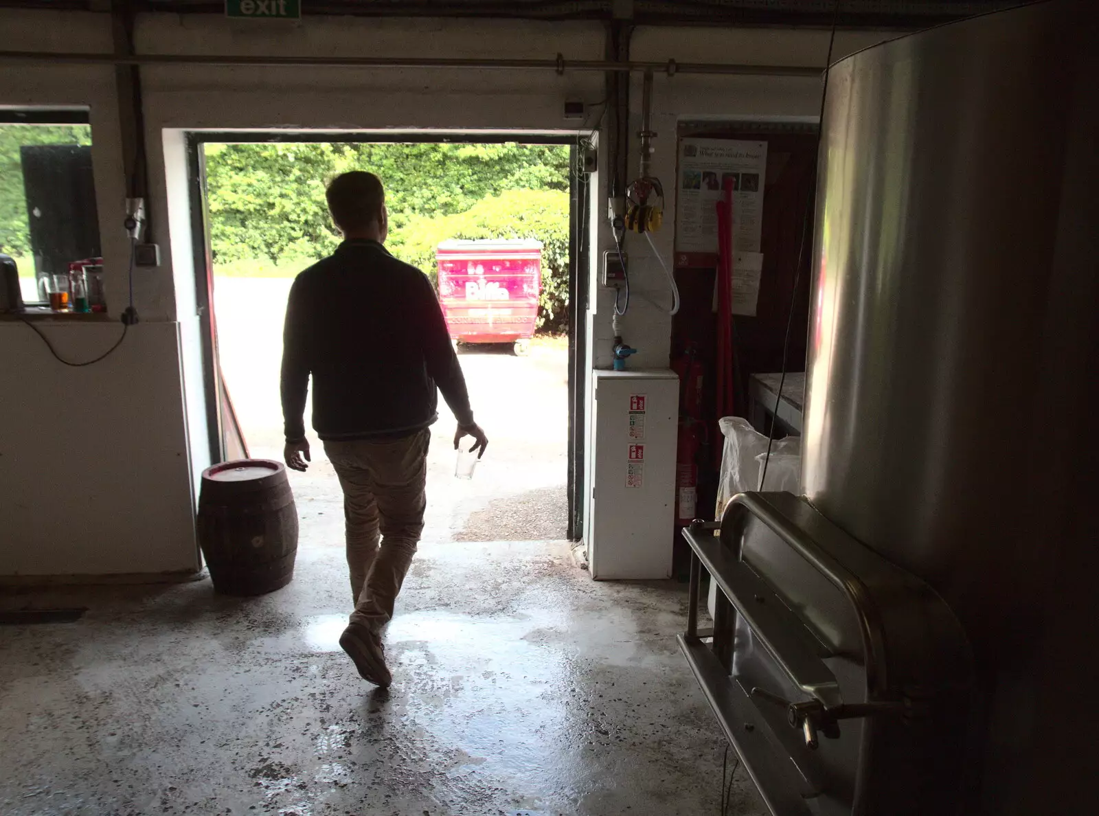 Marc leaves to get more beer, from A Day at the Grain Brewery Open Day, Alburgh, Suffolk - 20th May 2017