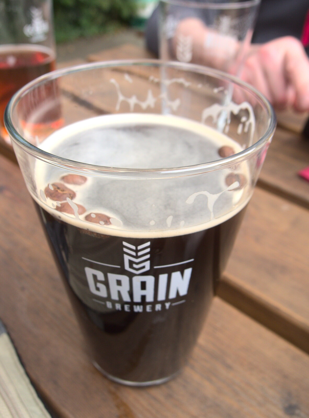 Nosher's beer, plus coffee beans from A Day at the Grain Brewery Open Day, Alburgh, Suffolk - 20th May 2017