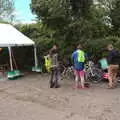 We consider the bike pile, A Day at the Grain Brewery Open Day, Alburgh, Suffolk - 20th May 2017