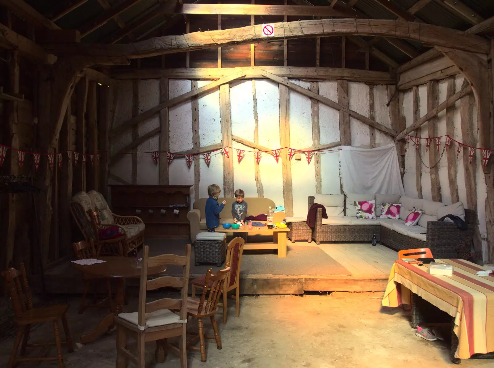 Harry in the barn, from Clive and Suzanne's Party, Braisworth, Suffolk - 21st May 2017