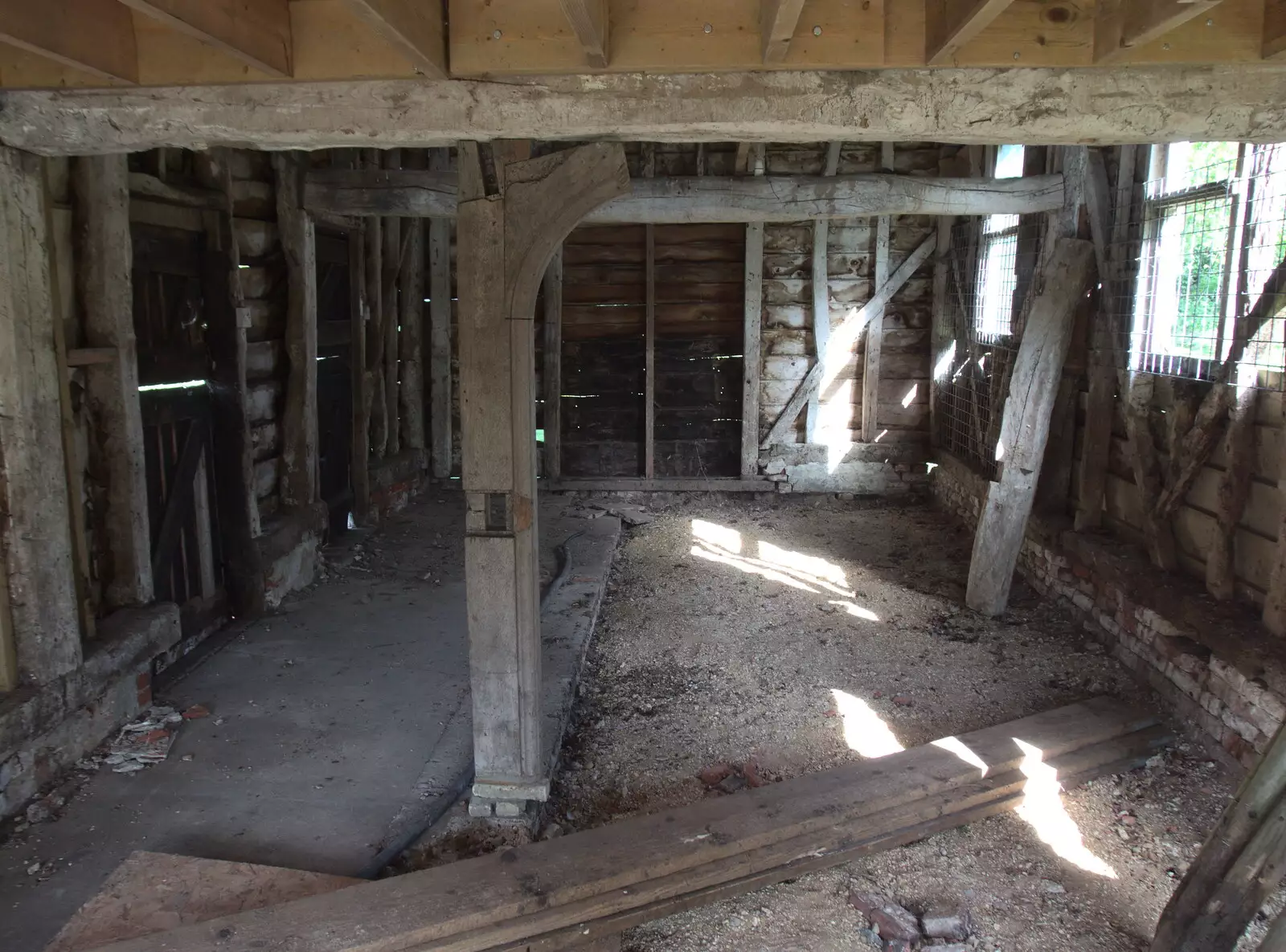 Inside an old barn, from Clive and Suzanne's Party, Braisworth, Suffolk - 21st May 2017