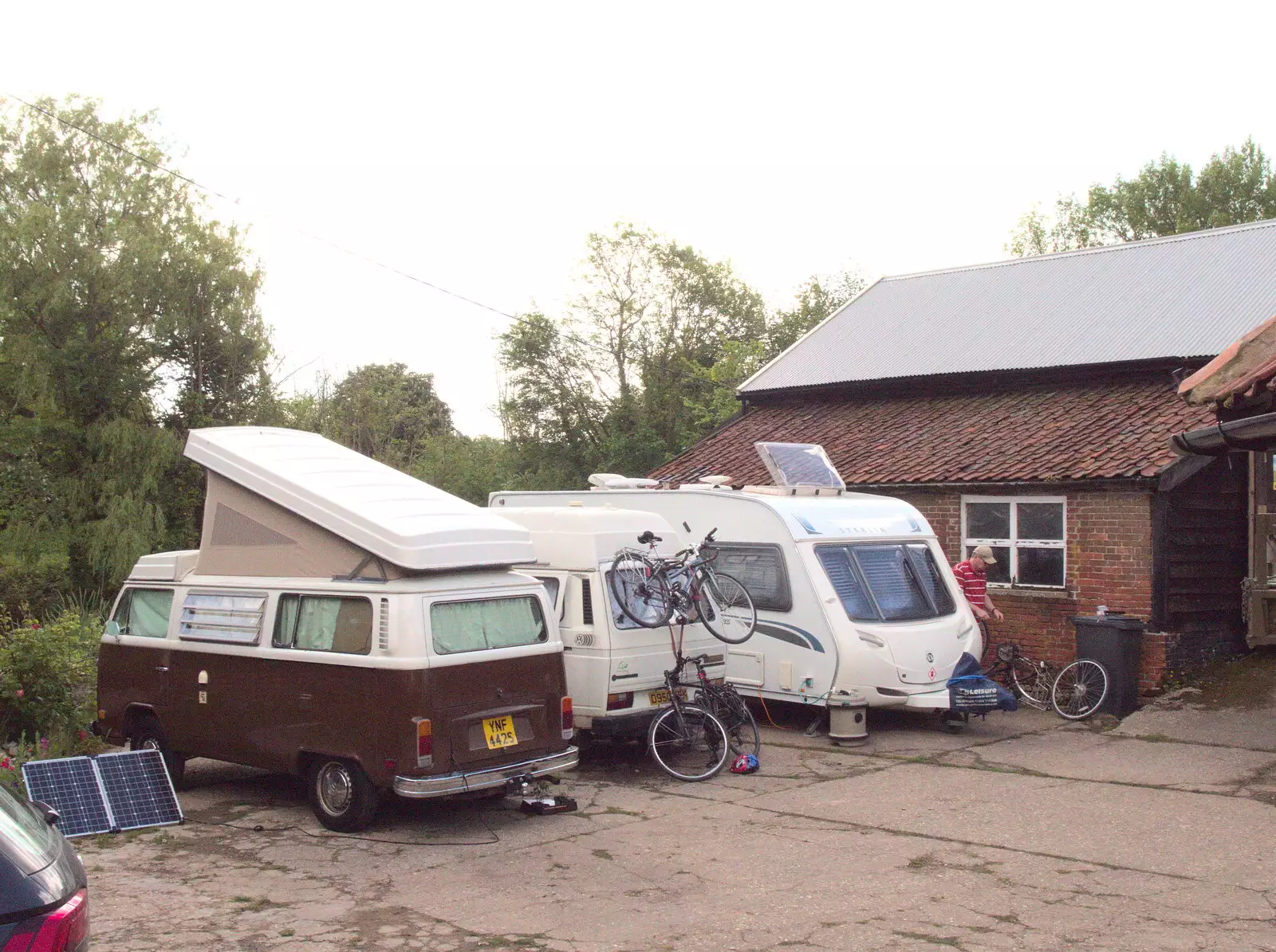 The van is surrounded, from Clive and Suzanne's Party, Braisworth, Suffolk - 21st May 2017