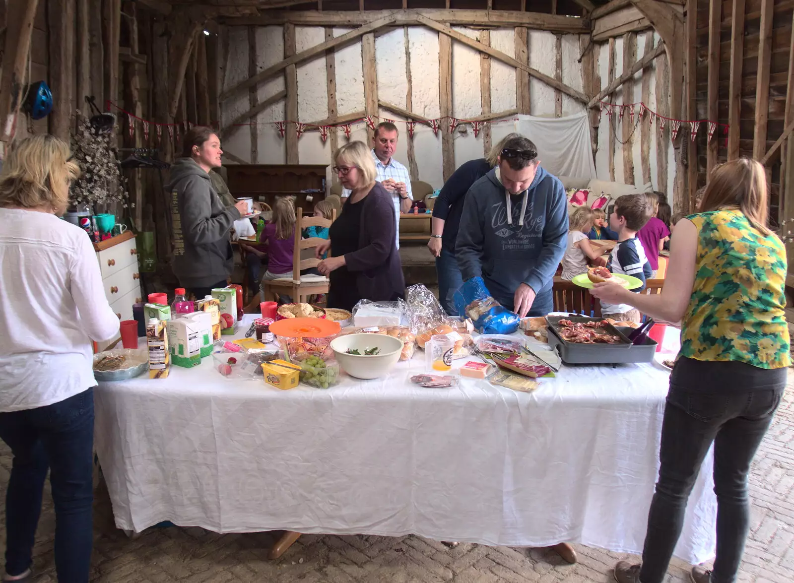 A breakfast occurs, from Clive and Suzanne's Party, Braisworth, Suffolk - 21st May 2017