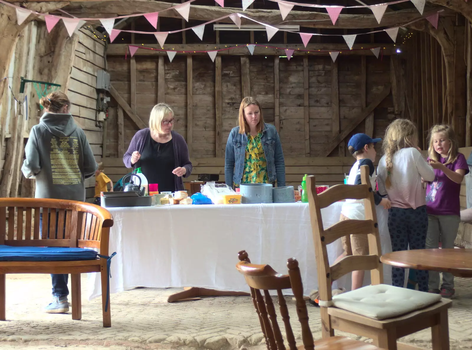 Allyson at the table, from Clive and Suzanne's Party, Braisworth, Suffolk - 21st May 2017