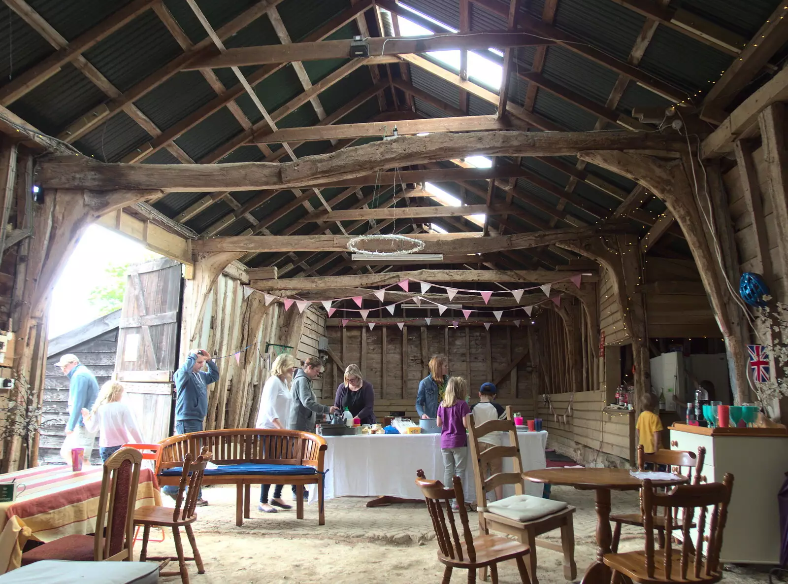 In the party barn, from Clive and Suzanne's Party, Braisworth, Suffolk - 21st May 2017