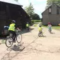 We set off for a mini bike ride, which Harry bails, Clive and Suzanne's Party, Braisworth, Suffolk - 21st May 2017