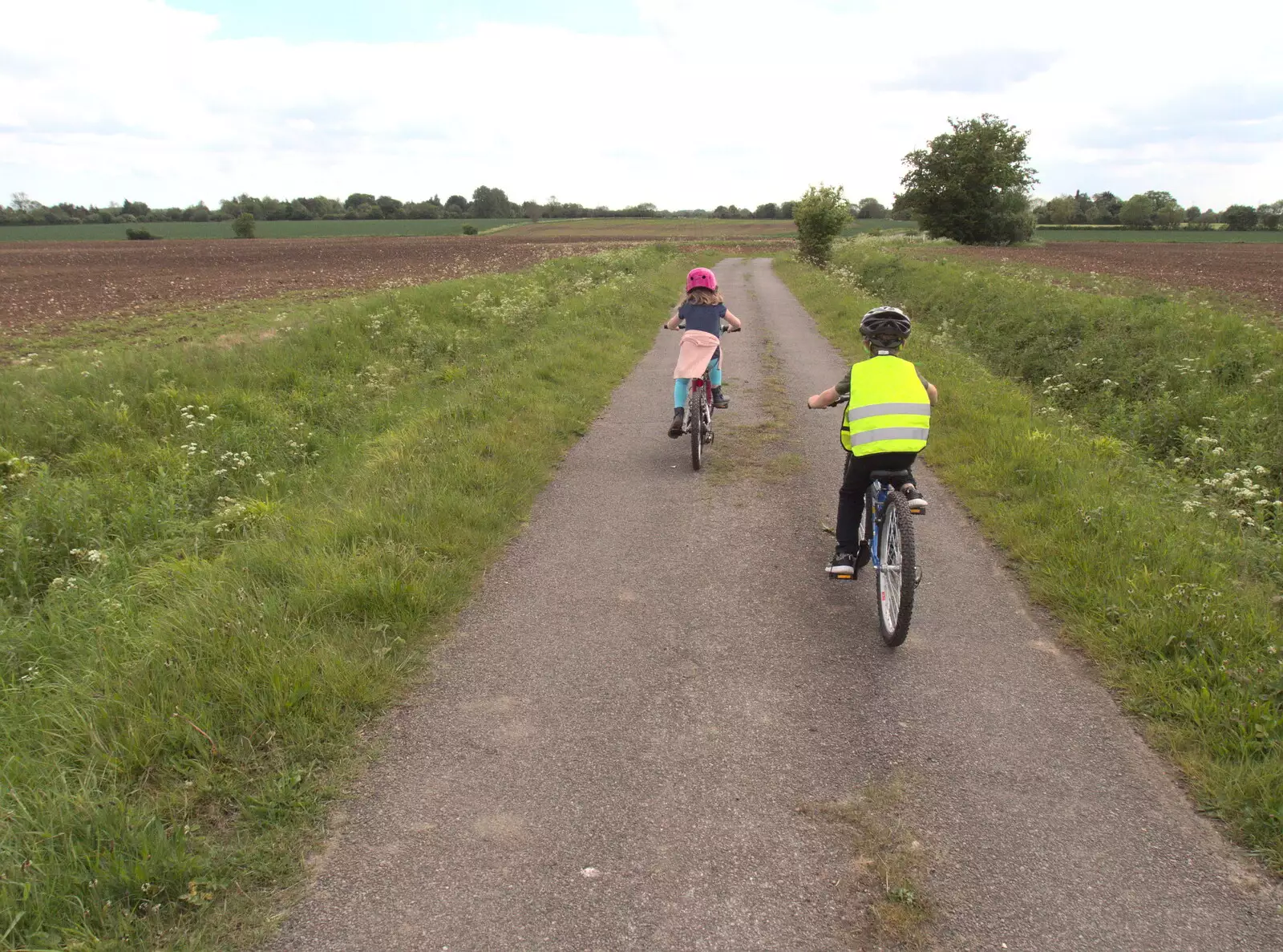 Amelia and Fred ride around Suffolk, from Clive and Suzanne's Party, Braisworth, Suffolk - 21st May 2017