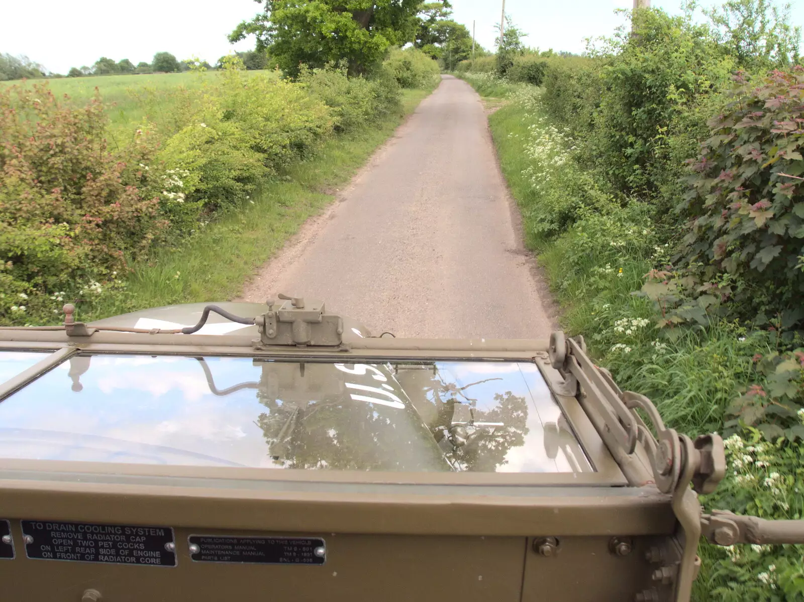 The view of Suffolk from a US-Army truck, from Clive and Suzanne's Party, Braisworth, Suffolk - 21st May 2017