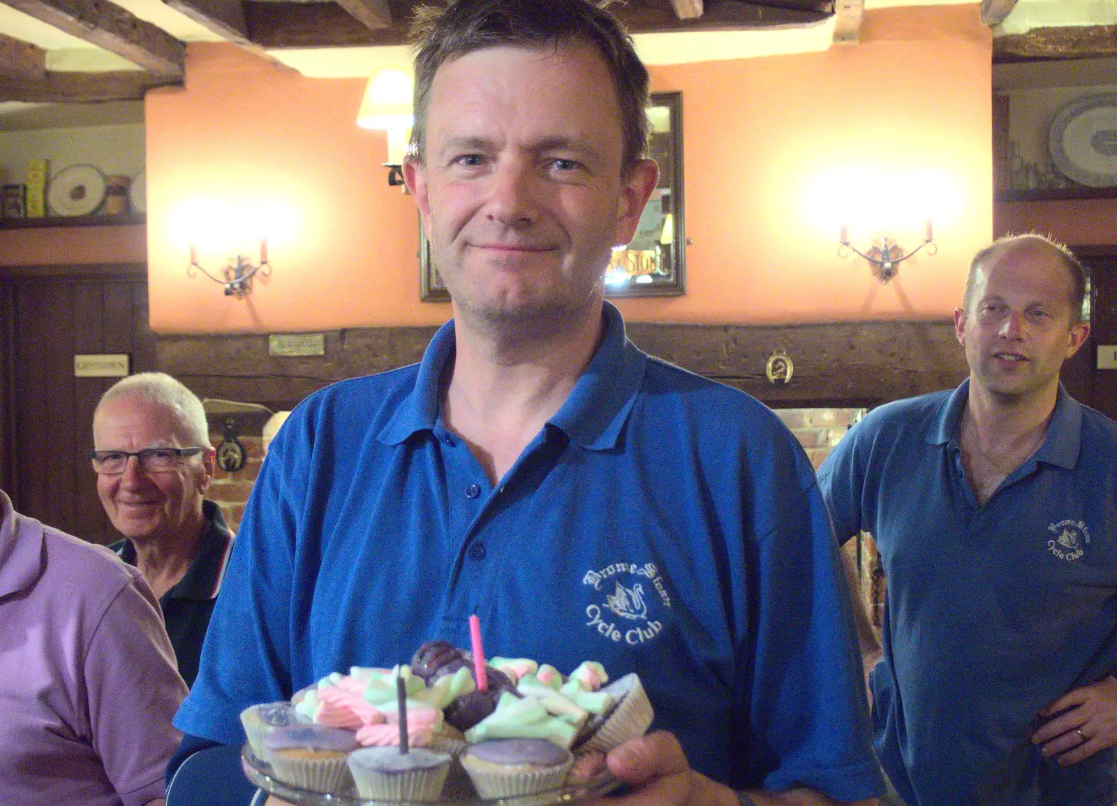 Nosher and his birthday cup-cakes, from Badders, Bike Rides and a Birthday, Suffolk - 26th May 2017