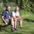 Uncle Mick talks to Jimmy, Wavy and Martina's Combined Birthdays, Thrandeston, Suffolk - 27th May 2017