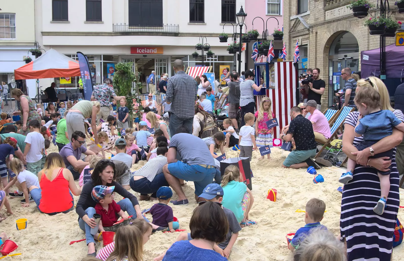 More fake beach action in Bury, from Wavy and Martina's Combined Birthdays, Thrandeston, Suffolk - 27th May 2017