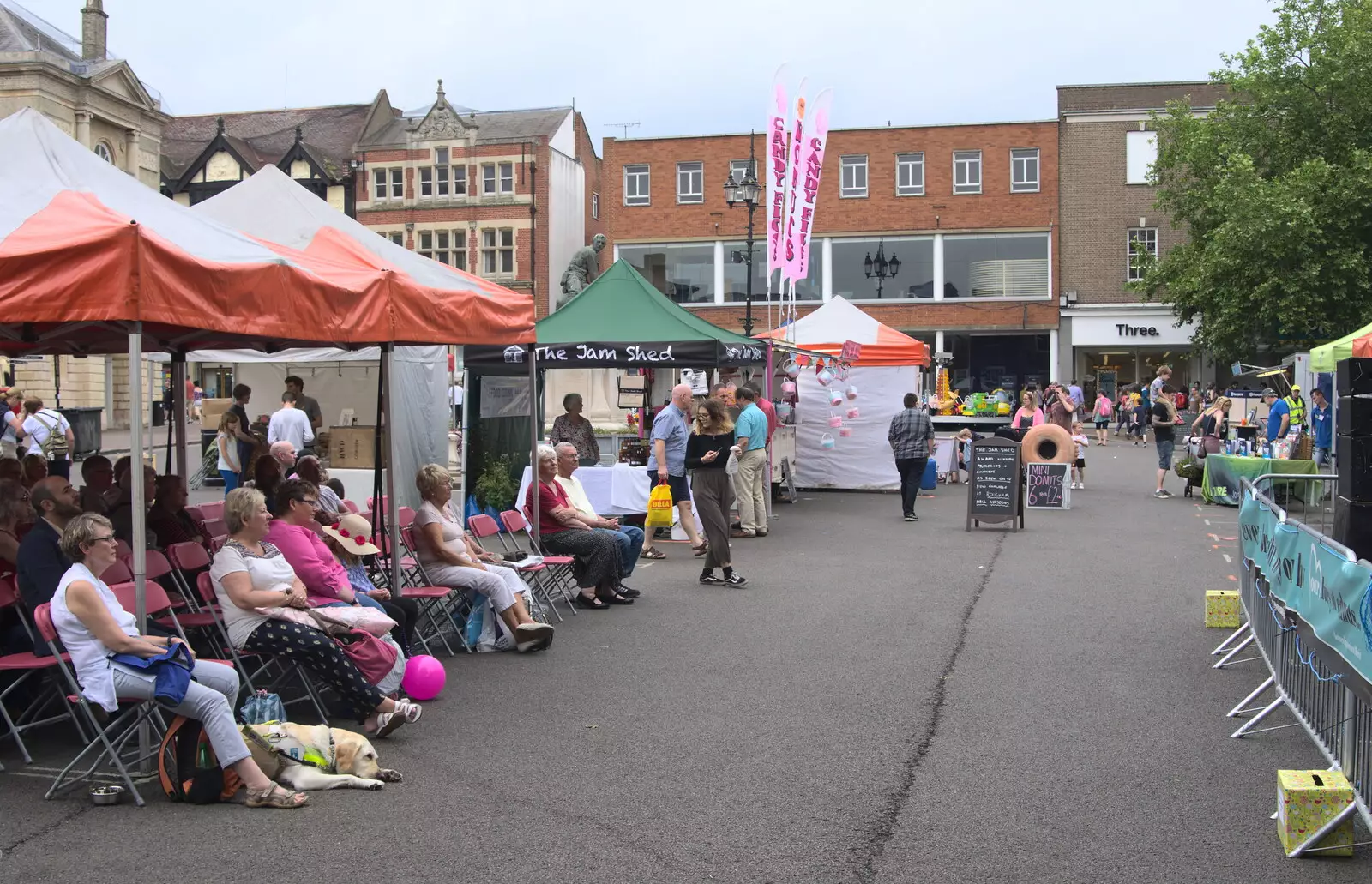 The market in Bury, from Wavy and Martina's Combined Birthdays, Thrandeston, Suffolk - 27th May 2017