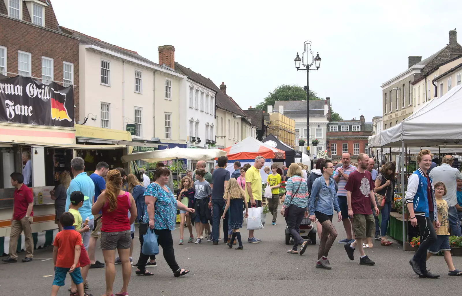 Bury market, from Wavy and Martina's Combined Birthdays, Thrandeston, Suffolk - 27th May 2017