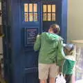 Isobel and Harry inspect a Tardis in Moyse's Hall, Wavy and Martina's Combined Birthdays, Thrandeston, Suffolk - 27th May 2017