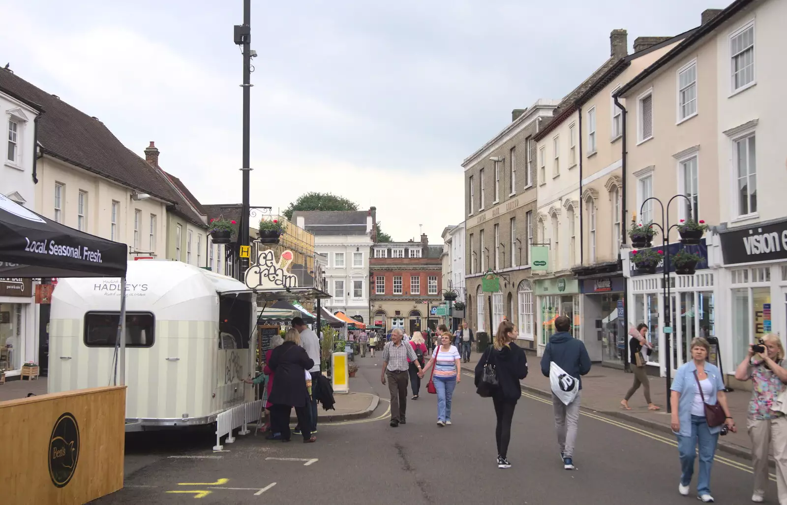 Back out on the market place, from Wavy and Martina's Combined Birthdays, Thrandeston, Suffolk - 27th May 2017