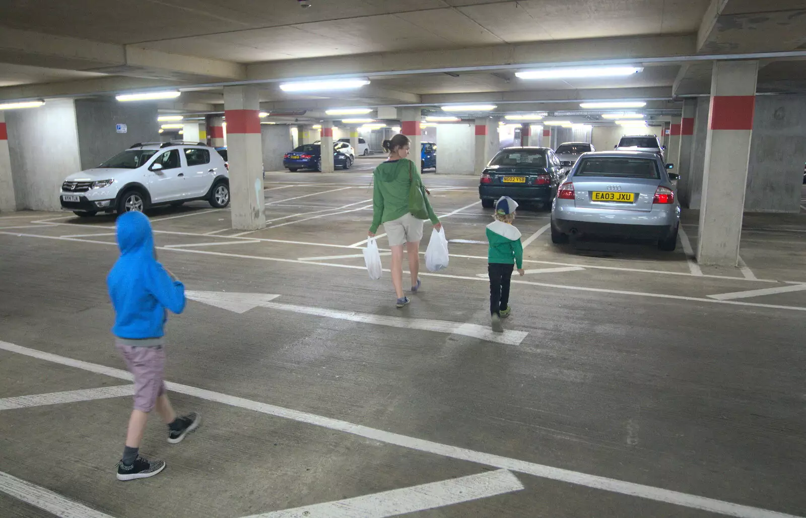 Under the Cattle Market car park, from Wavy and Martina's Combined Birthdays, Thrandeston, Suffolk - 27th May 2017