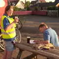 Isobel's got a half of beer, The BSCC Rides to the Six Bells, Gislingham, Suffolk - 1st June 2017