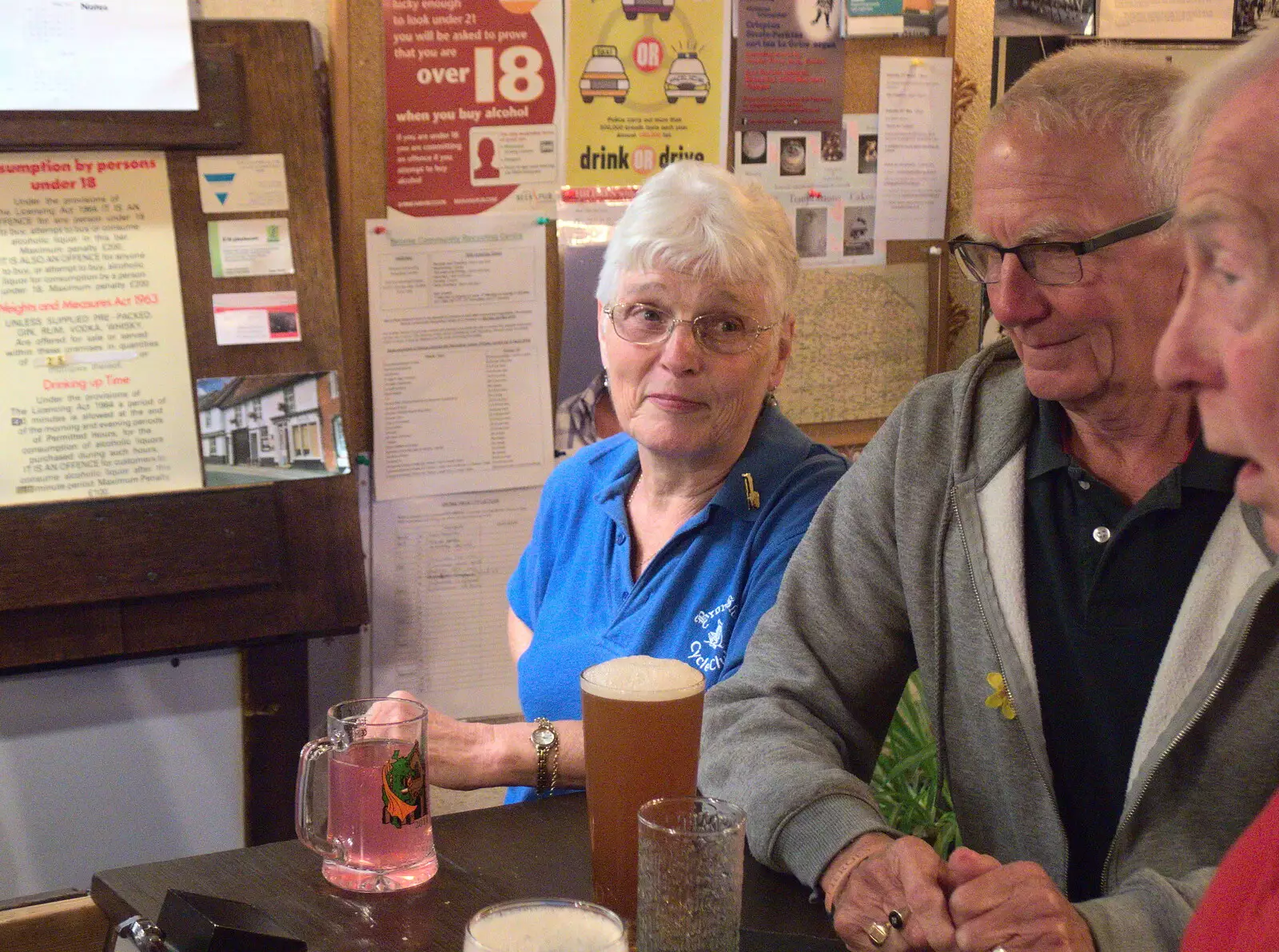 Spammy looks over, from The BSCC Rides to the Six Bells, Gislingham, Suffolk - 1st June 2017