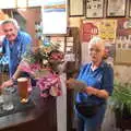 Flowers for doing all the BSCC stuff over the years, The BSCC Rides to the Six Bells, Gislingham, Suffolk - 1st June 2017