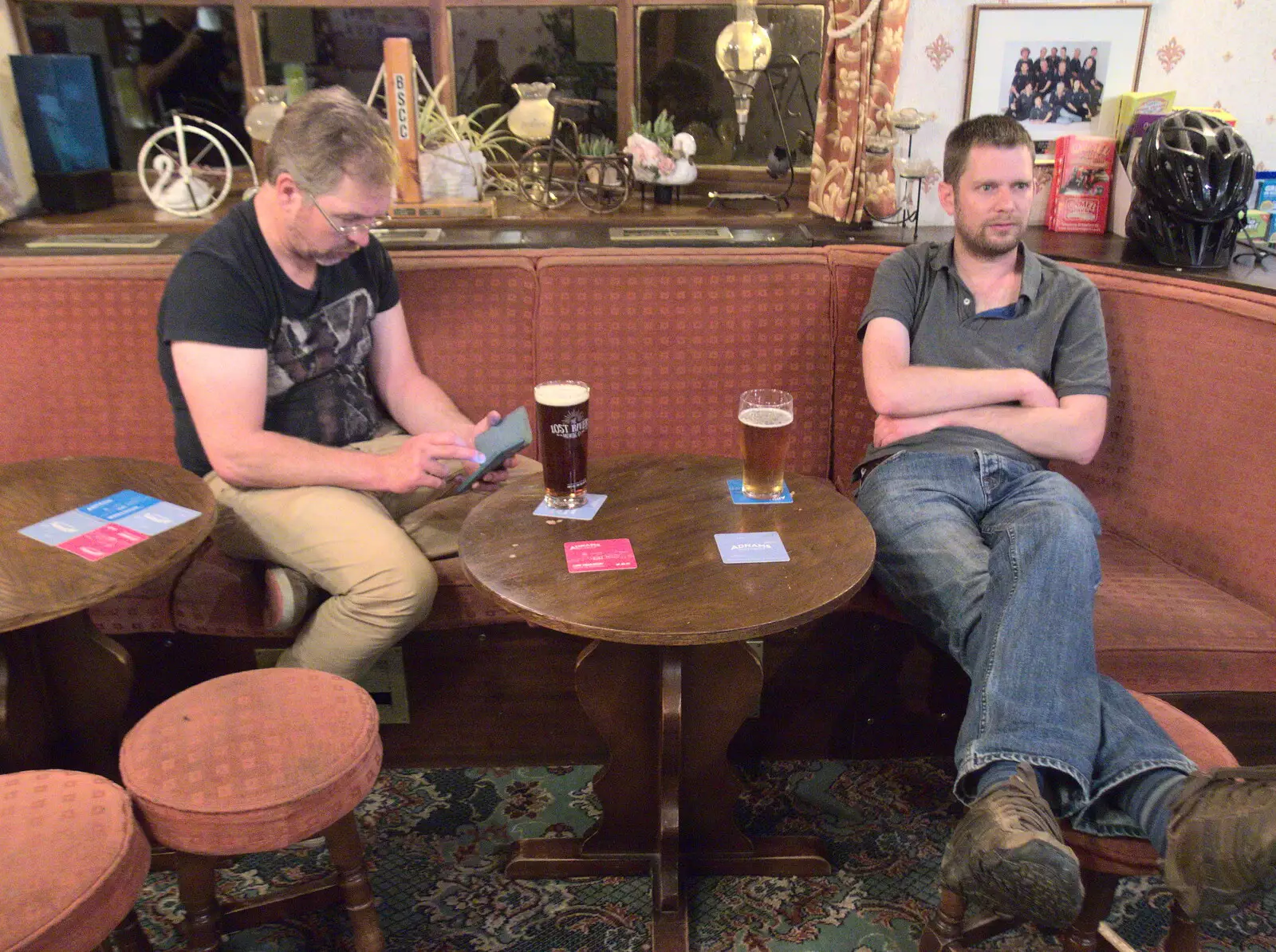 Marc and The Boy Phil, from The BSCC Rides to the Six Bells, Gislingham, Suffolk - 1st June 2017