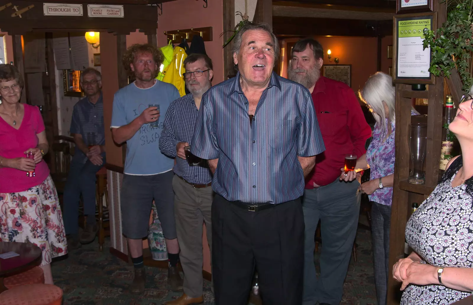 Alan does a retirement speech, from A Retirement: The Last Night of The Swan Inn, Brome, Suffolk - 3rd June 2017