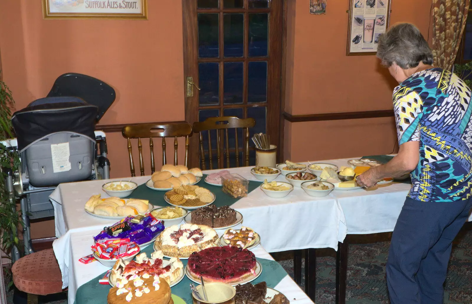 Jill gets some cake in, from A Retirement: The Last Night of The Swan Inn, Brome, Suffolk - 3rd June 2017