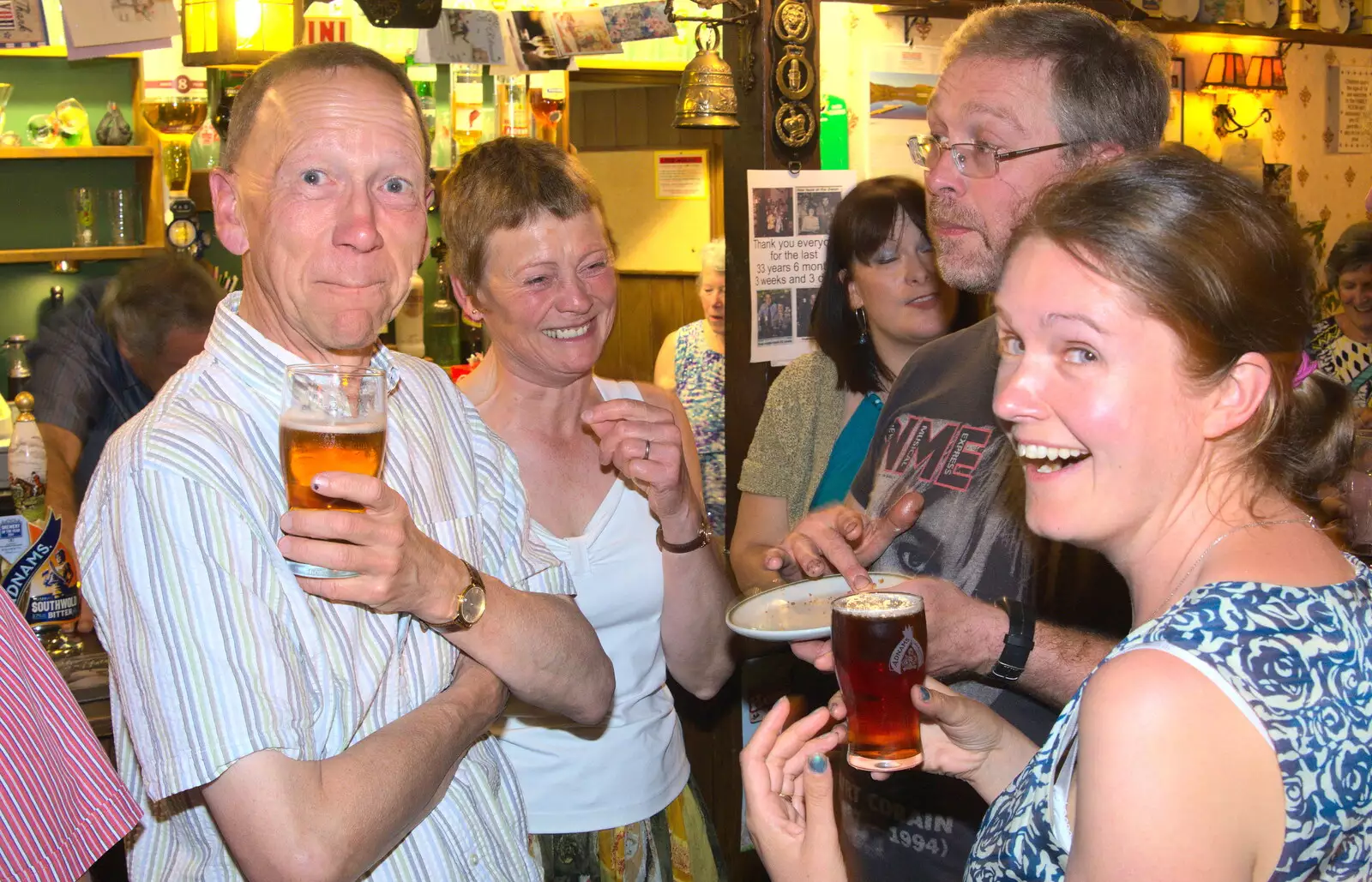 Apple, Pippa, Marc and Isobel, from A Retirement: The Last Night of The Swan Inn, Brome, Suffolk - 3rd June 2017