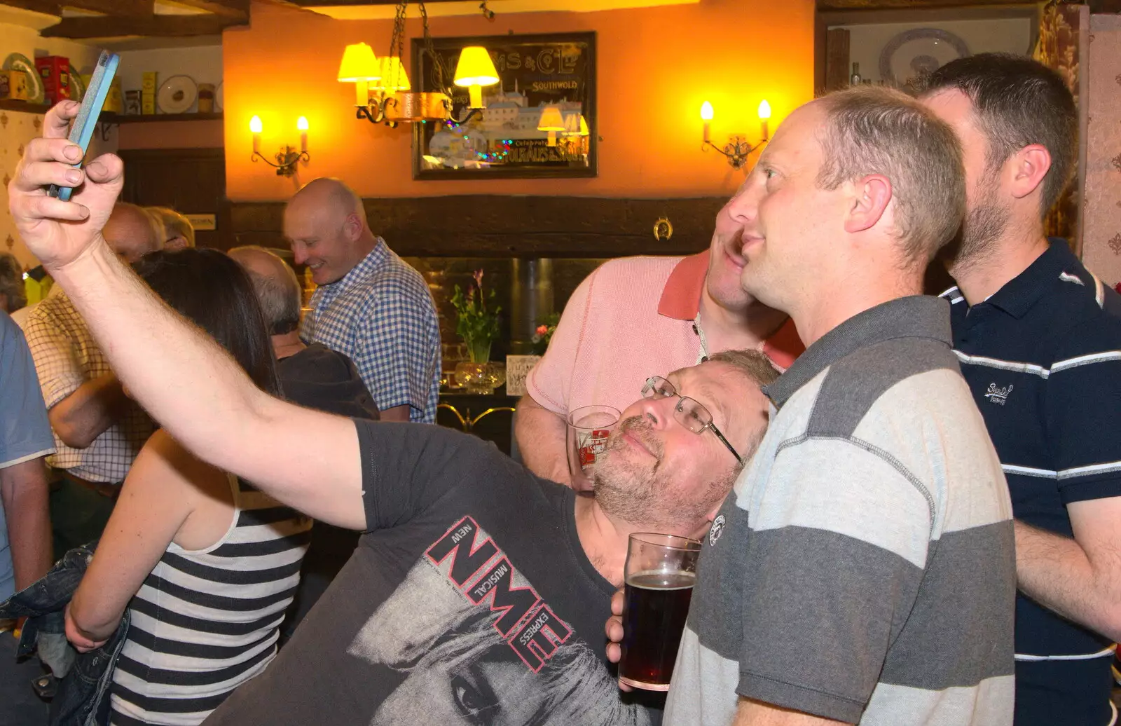 Marc does another selfie with Paul, from A Retirement: The Last Night of The Swan Inn, Brome, Suffolk - 3rd June 2017