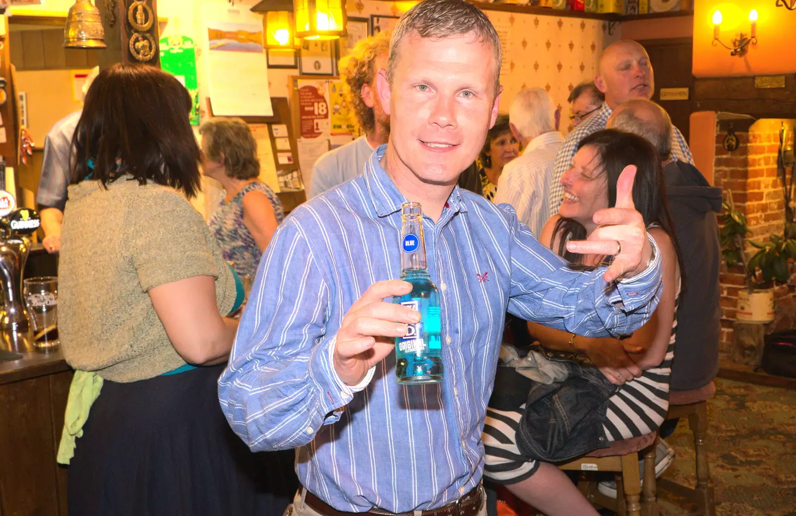 Mikey P is back on the blue WKD, from A Retirement: The Last Night of The Swan Inn, Brome, Suffolk - 3rd June 2017