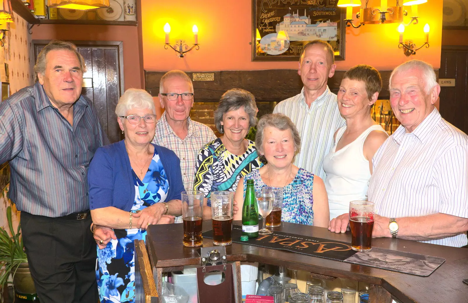 The 'Saga' group, from A Retirement: The Last Night of The Swan Inn, Brome, Suffolk - 3rd June 2017