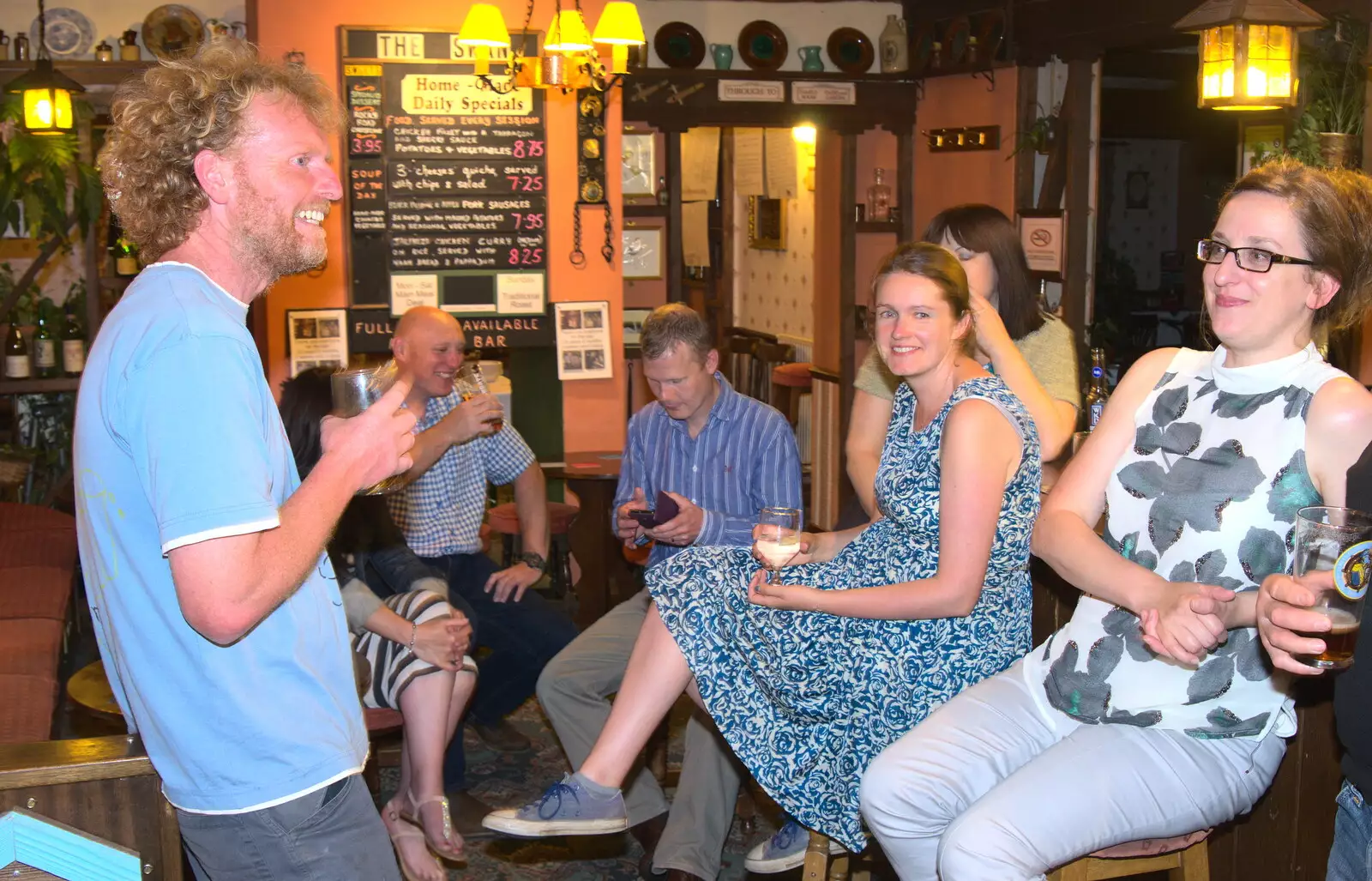 The gang, from A Retirement: The Last Night of The Swan Inn, Brome, Suffolk - 3rd June 2017