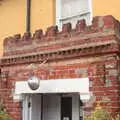 A crennelated porch, The BSCC at the Mellis Railway and The Swan, Brome, Suffolk - 8th June 2017