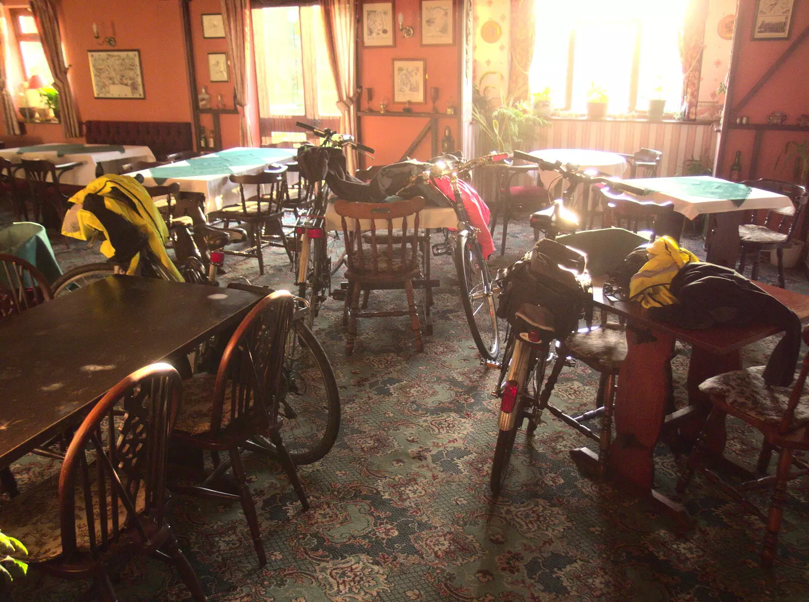 The restaurant has become a bike shed, from The BSCC at the Mellis Railway and The Swan, Brome, Suffolk - 8th June 2017