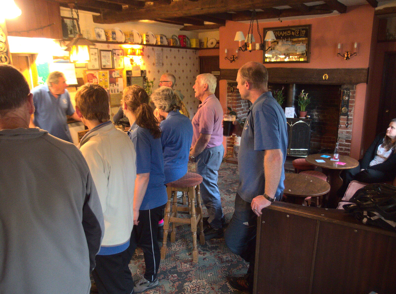 The BSCC hang around by the bar from The BSCC at the Mellis Railway and The Swan, Brome, Suffolk - 8th June 2017