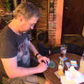 The BSCC at the Mellis Railway and The Swan, Brome, Suffolk - 8th June 2017, Marc's doing some origami too