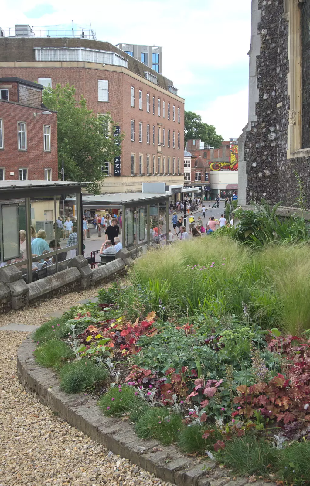 A view down Rampant Horse Street from St. Stephen's, from Isobel's Choral Flash Mob, Norwich, Norfolk - 17th June 2017