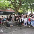 The choir on the Haymarket, Isobel's Choral Flash Mob, Norwich, Norfolk - 17th June 2017