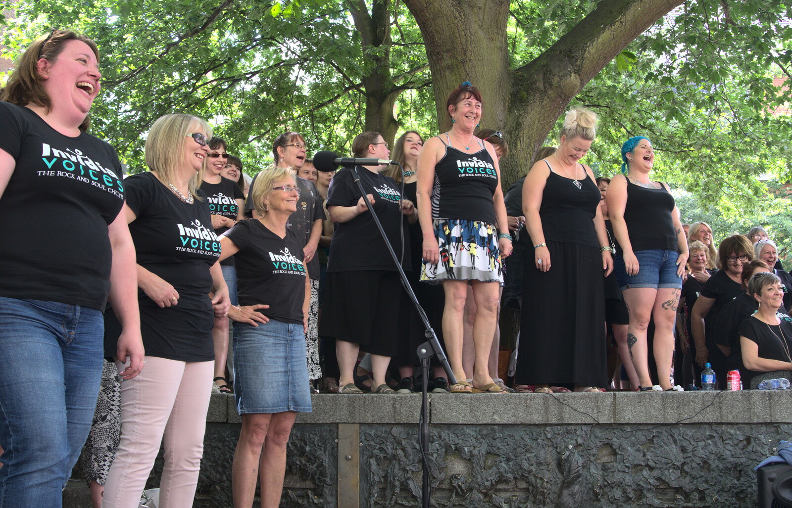 Isobel's hiding in there somewhere from Isobel's Choral Flash Mob, Norwich, Norfolk - 17th June 2017