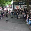 The scene on the Haymarket, Isobel's Choral Flash Mob, Norwich, Norfolk - 17th June 2017