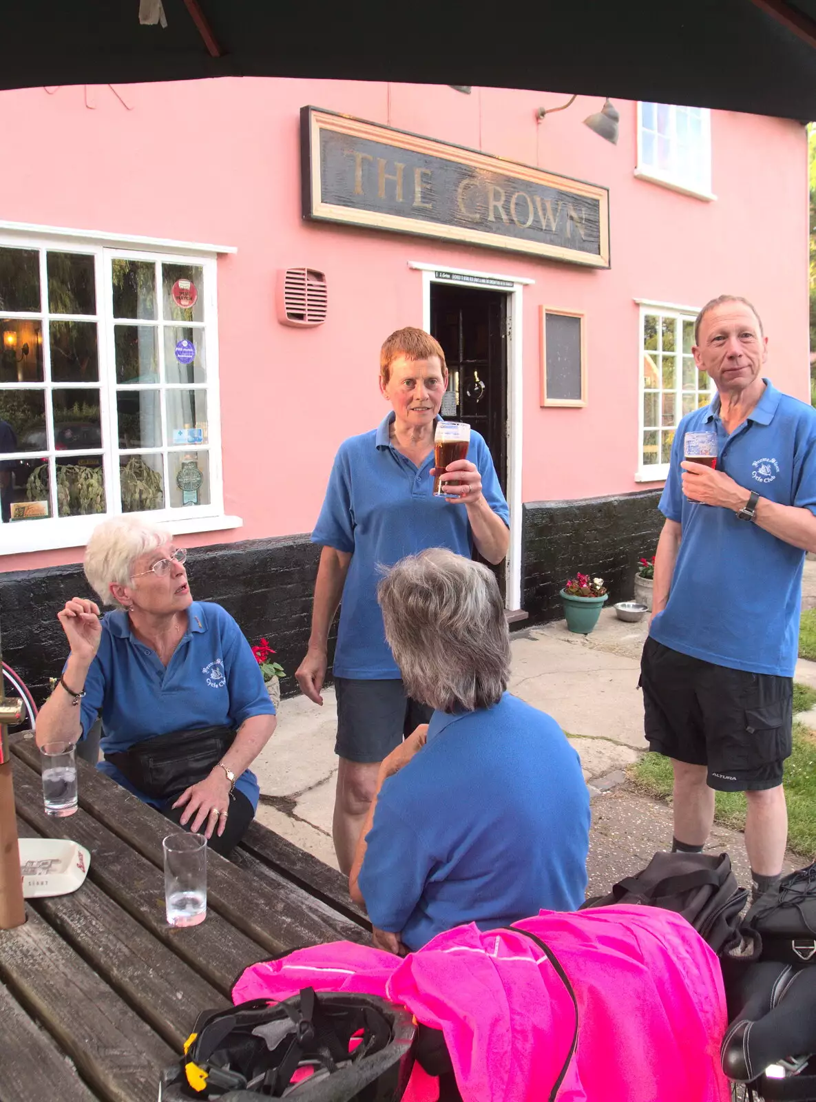 The BSCC gang drink beer at the Bedfield Crown, from SwiftKey does Namco Funscape, Westminster, London - 20th June 2017