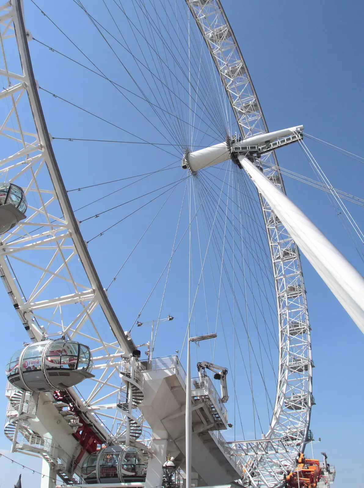 Outside, the London Eye spins round slowly in the heat, from SwiftKey does Namco Funscape, Westminster, London - 20th June 2017