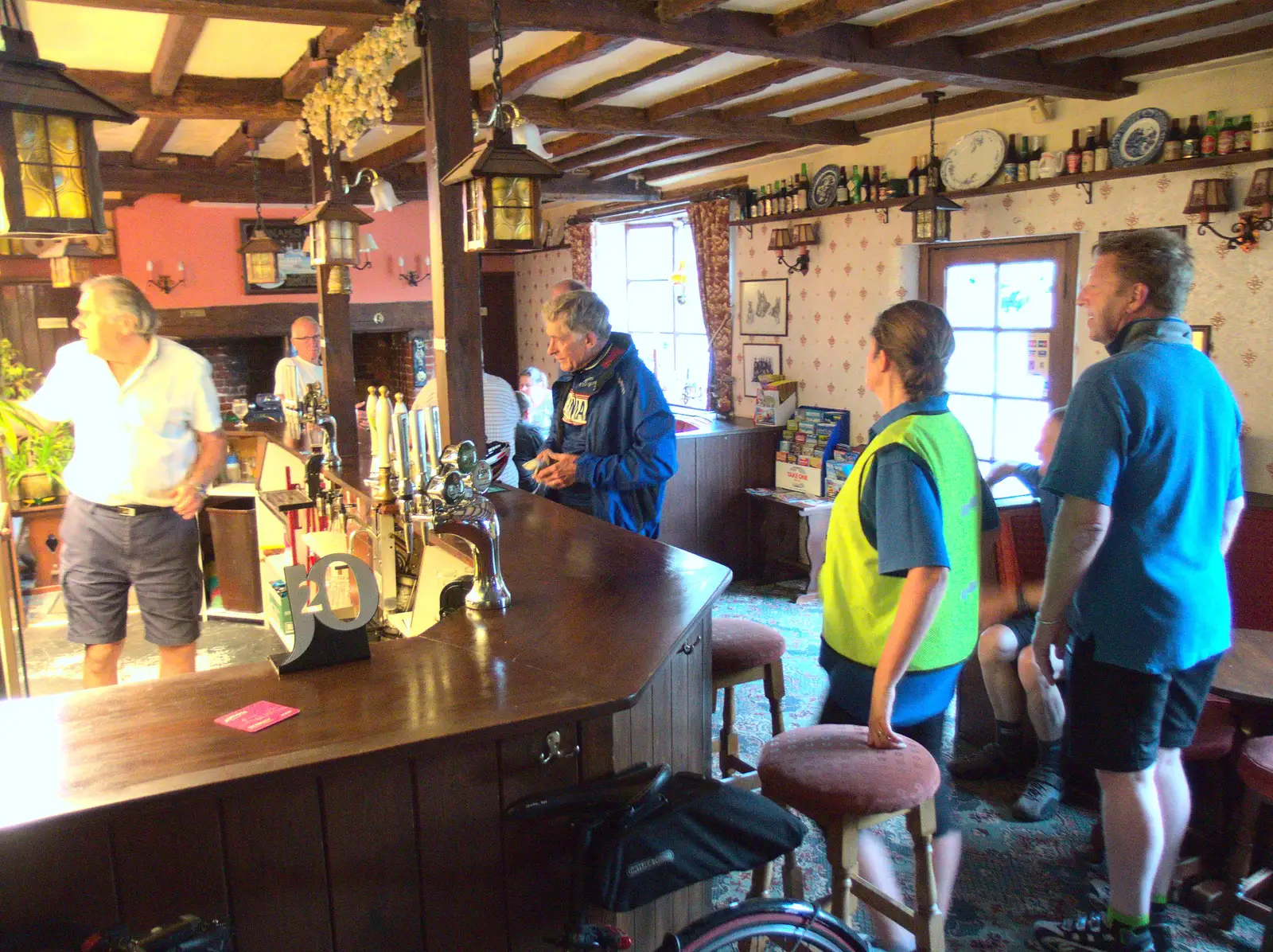 Martin gets a beer, from The Real Last Night of the Swan Inn, Brome, Suffolk - 24th June 2017