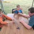 Fred and Harry have got fidget spinners, Thrandeston Pig, Little Green, Thrandeston, Suffolk - 25th June 2017