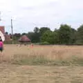 The children run off into the long grass, Thrandeston Pig, Little Green, Thrandeston, Suffolk - 25th June 2017