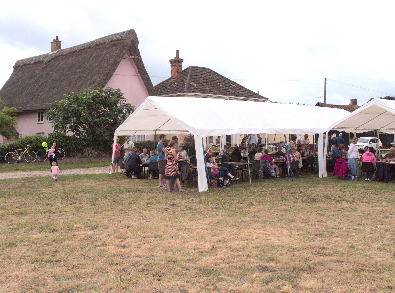Under the marquee on Little Green from Thrandeston Pig, Little Green, Thrandeston, Suffolk - 25th June 2017
