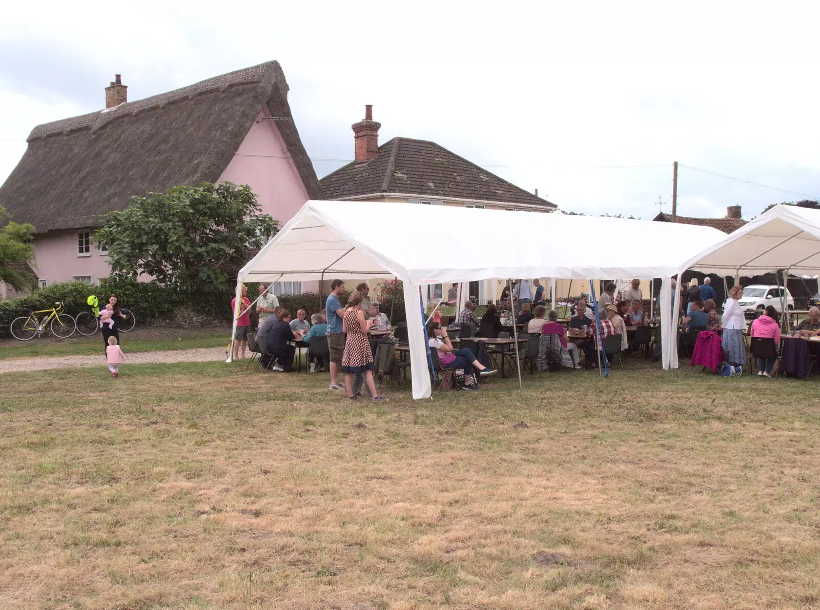 Under the marquee on Little Green, from Thrandeston Pig, Little Green, Thrandeston, Suffolk - 25th June 2017