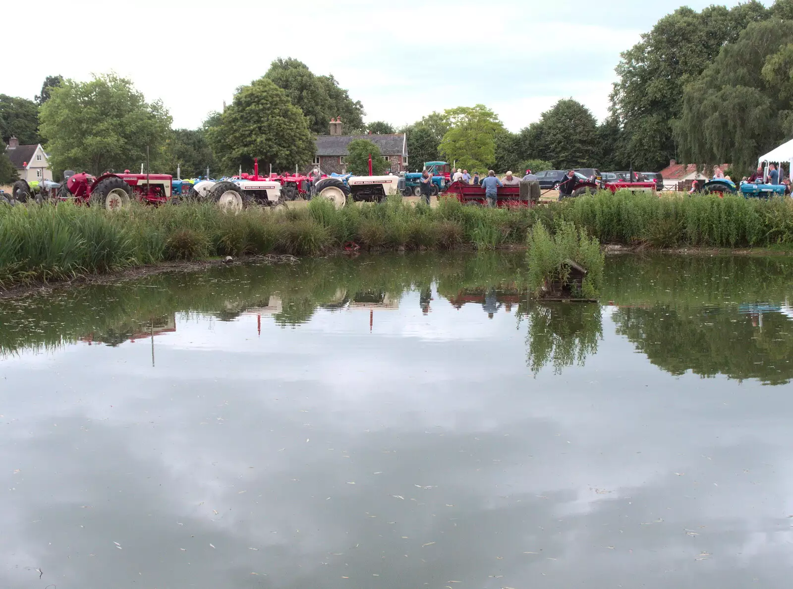 The view across the duck pond, from Thrandeston Pig, Little Green, Thrandeston, Suffolk - 25th June 2017