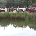 Tractors reflected on the pond, Thrandeston Pig, Little Green, Thrandeston, Suffolk - 25th June 2017