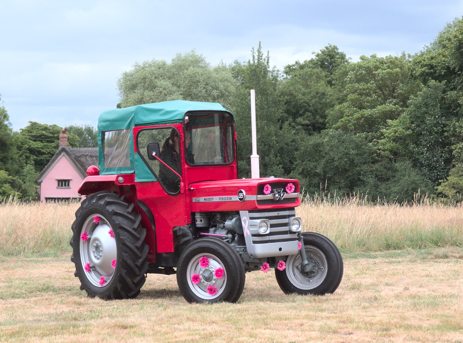Another Massey with pink flowers from Thrandeston Pig, Little Green, Thrandeston, Suffolk - 25th June 2017