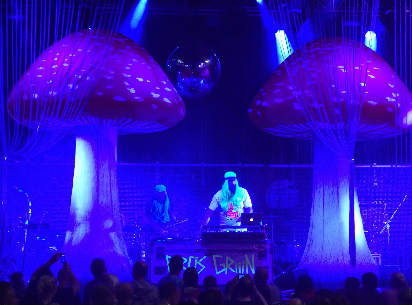 The two drummers warm up as The Brothers Griiin, from Flaming Lips at the UEA, Norwich, Norfolk - 26th June 2017